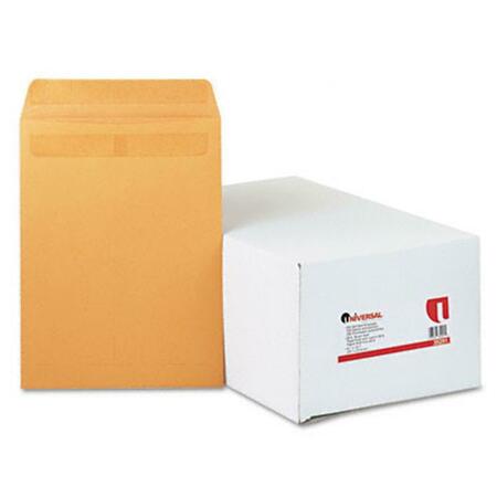 UNIVERSAL BATTERY Universal Self-Stick File-Style Envelope Contemporary 12 1/2 x 9 1/2 Brown, 250PK 35291
